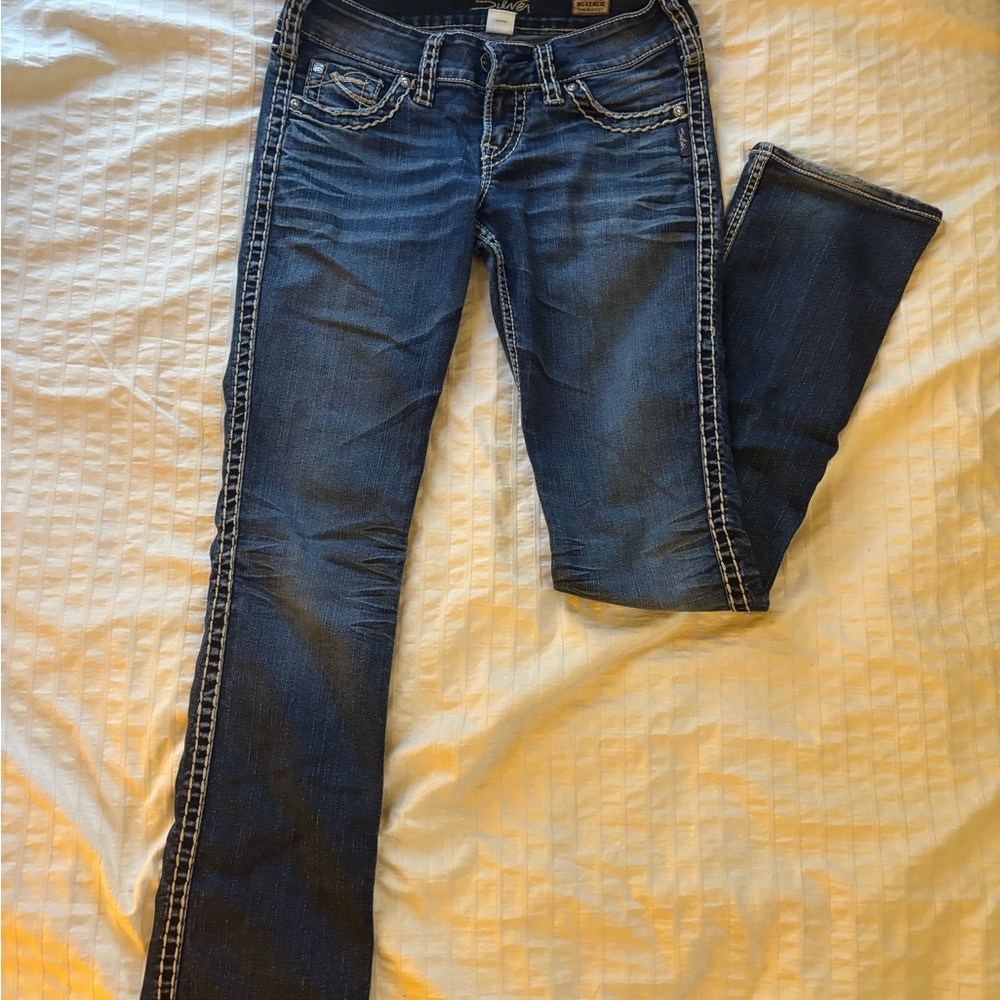 Silver Jeans Women's Dark Blue Boot Cut Jeans
